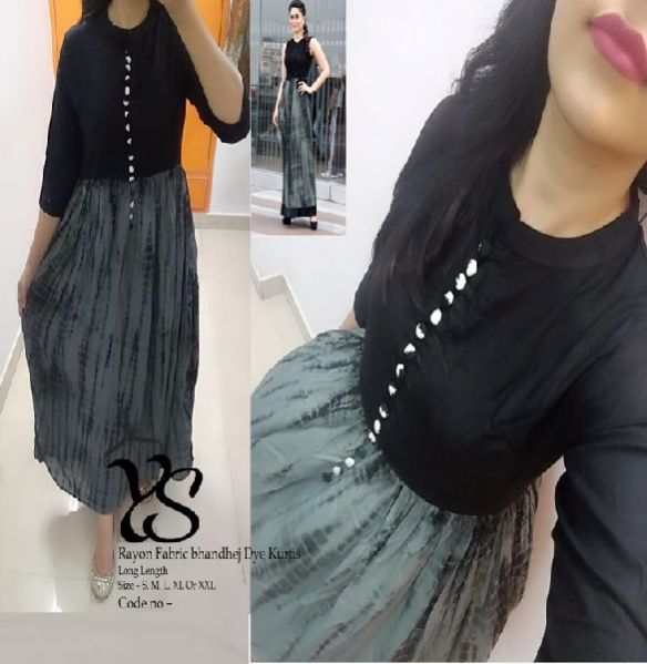 Rayon Tie Dye Kurti 04