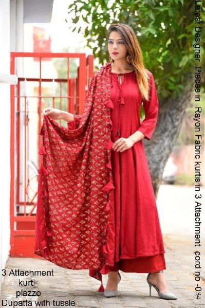 Rayon Kurti with Palazzo 05