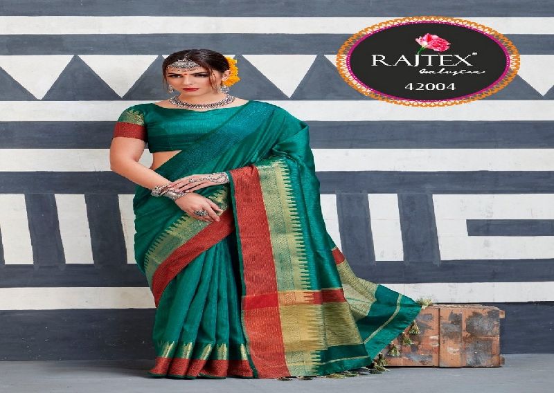 42004 Rajtex Kaleera silk nylon silk saree