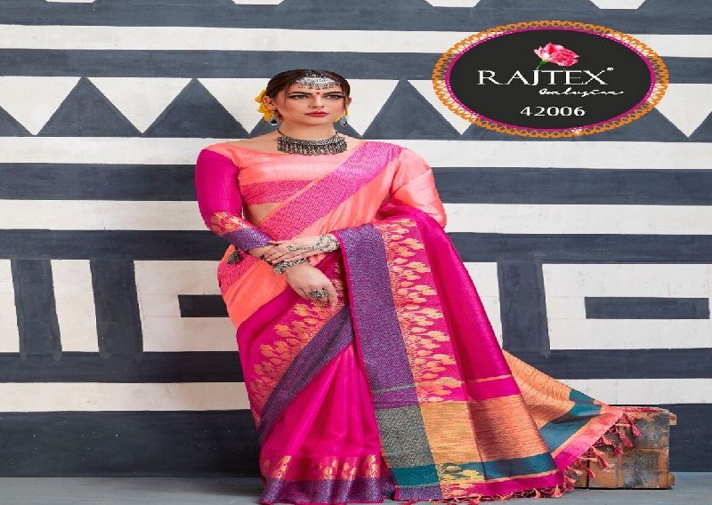 42006 Rajtex Kaleera silk nylon silk saree