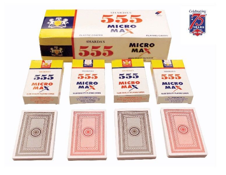 Plastic Coated Playing Cards (555 Micro Max)