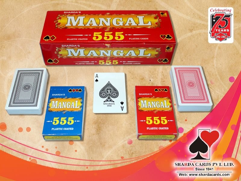 Plastic Coated Playing Cards (Mangal 555)