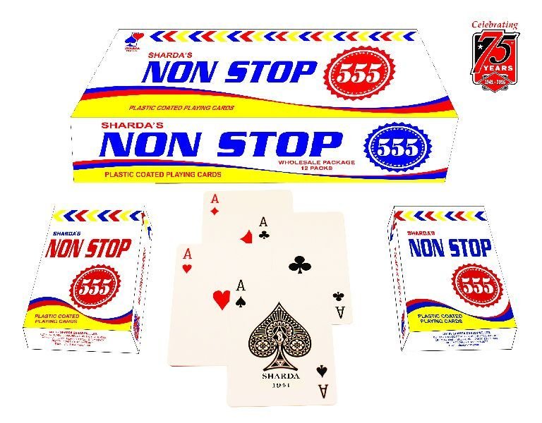 Plastic Coated Playing Cards (Non Stop 555)
