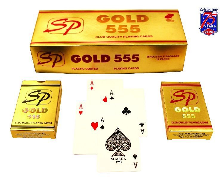 Plastic Coated Playing Cards (SP Gold 555)