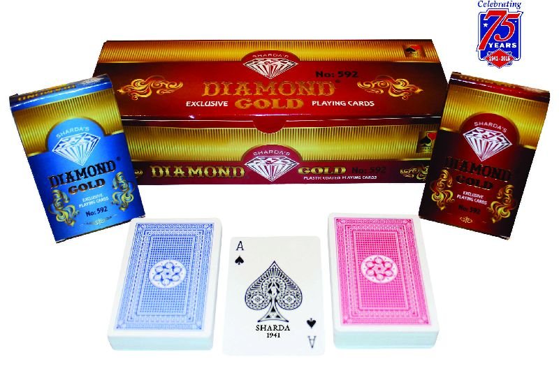 Premium Quality Playing Card (Diamond Gold)