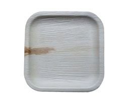 Areca Leaf Square Gray Flat Plate