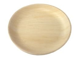 Areca Leaf Shallow Round Plate 01