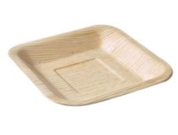 Areca Leaf Square Embossed Plate