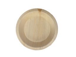 Areca Leaf Shallow Round Plate 02
