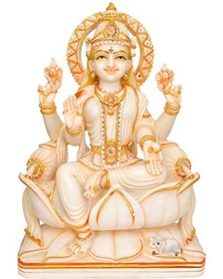 Marble Goddess Lakshmi Statue