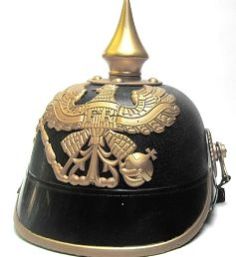 German Pickelhaube Leather Helmet 02