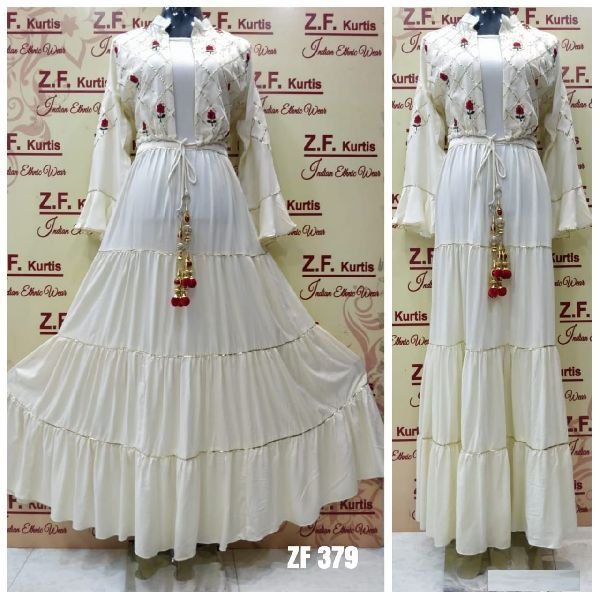 Rayon Fabric Long Dress 03