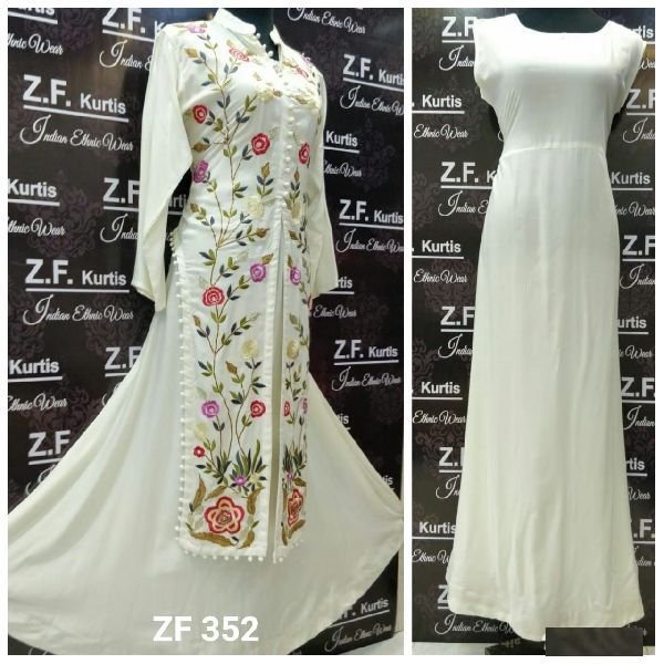 Rayon Fabric Long Dress 04