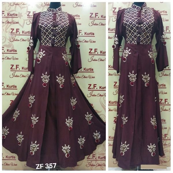 Rayon Fabric Long Dress 06