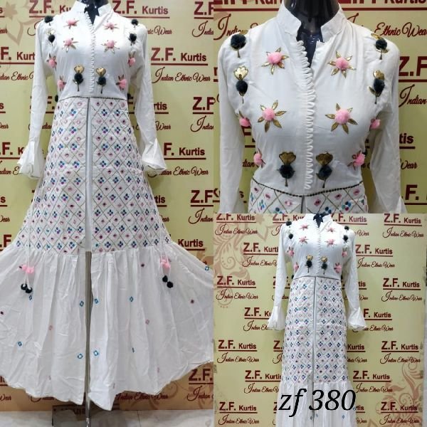 Rayon Fabric Long Dress 07