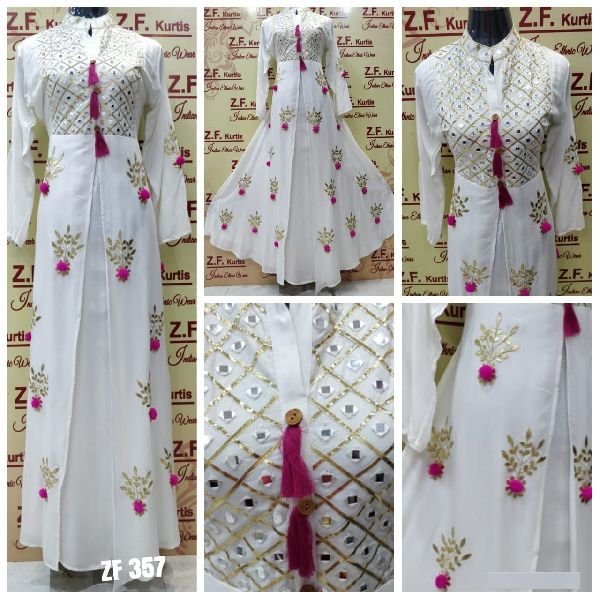 Rayon Fabric Long Dress 10