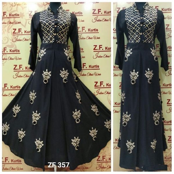 Rayon Fabric Long Dress 13