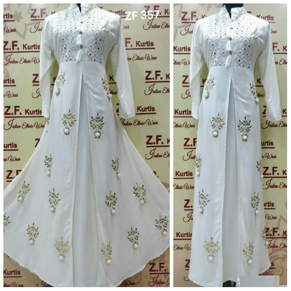 Rayon Fabric Long Dress 16