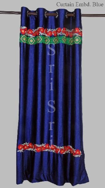 Curtain Embd. Blue