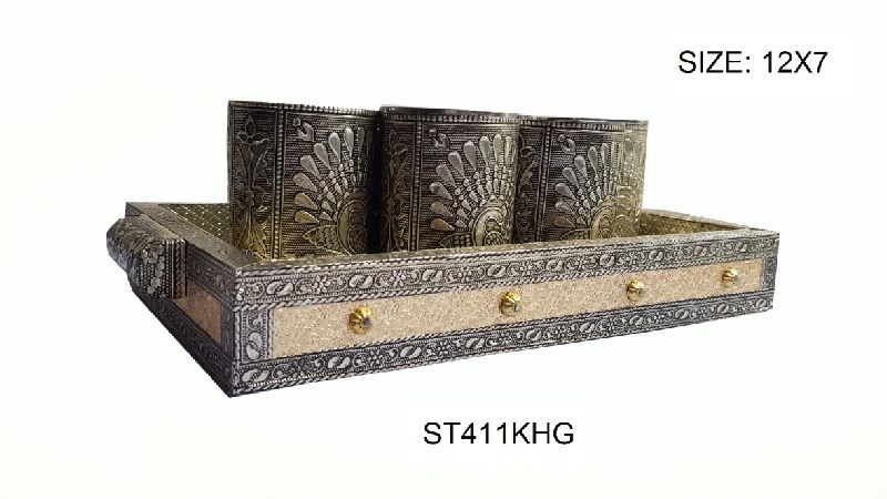 German Oxidised Serving Tray 02