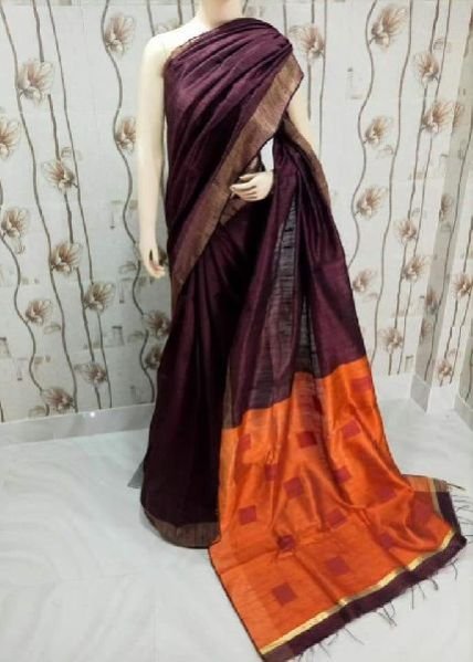 Dupion Silk Embroidered Sarees
