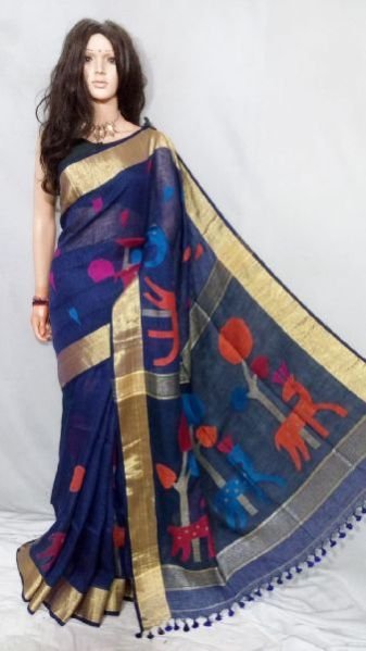 Linen Jamdani Sarees