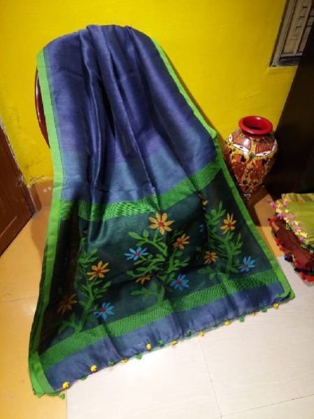 Silk Linen Jamdani Sarees