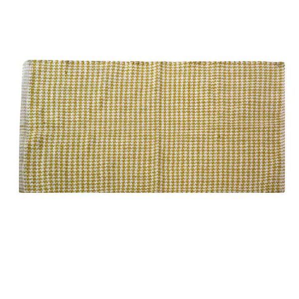 Yellow Hand Woven Cross Stars Cotton Rug 03