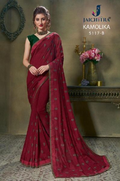 D No. 5117-B Vichitra Silk Saree