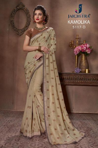 D No. 5117-D Vichitra Silk Saree