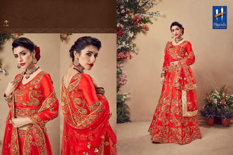 D No. S.01 Velvet Bridal Lehenga