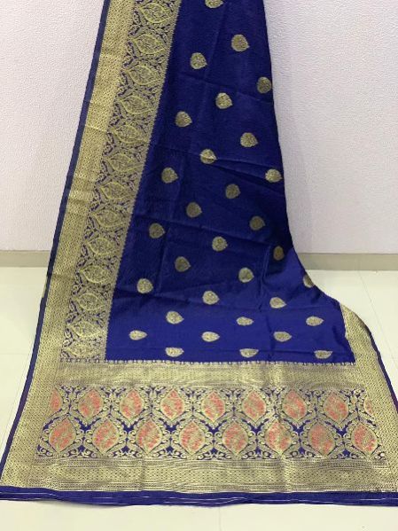 Royal Blue Traditional Banarasi Silk Sarees 02
