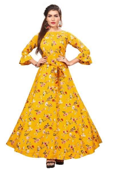 G-151 Printed Designer Gown