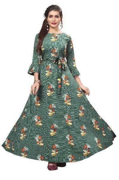 G-152 Printed Designer Gown