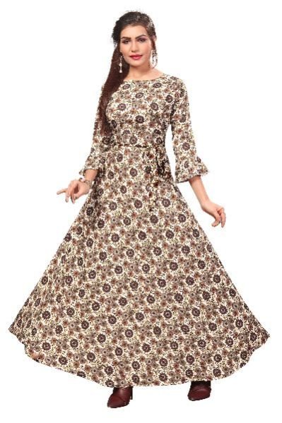 G-156 Printed Designer Gown