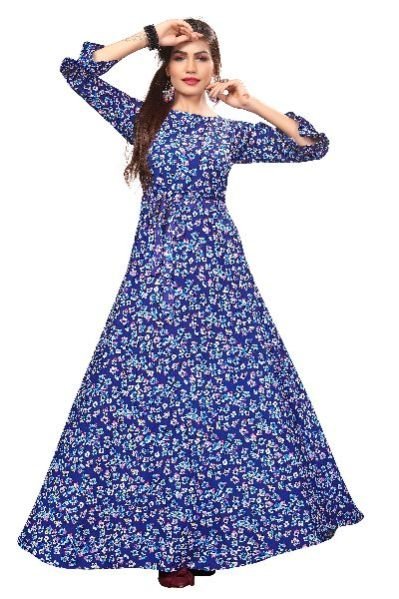 G-159 Printed Designer Gown