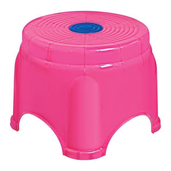 Tanay  Plastic Pink Fancy Stool