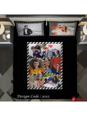 Photo Bedsheet Black BD3012-3