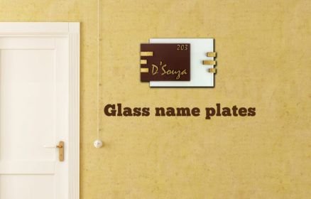 Glass Name Plate 03