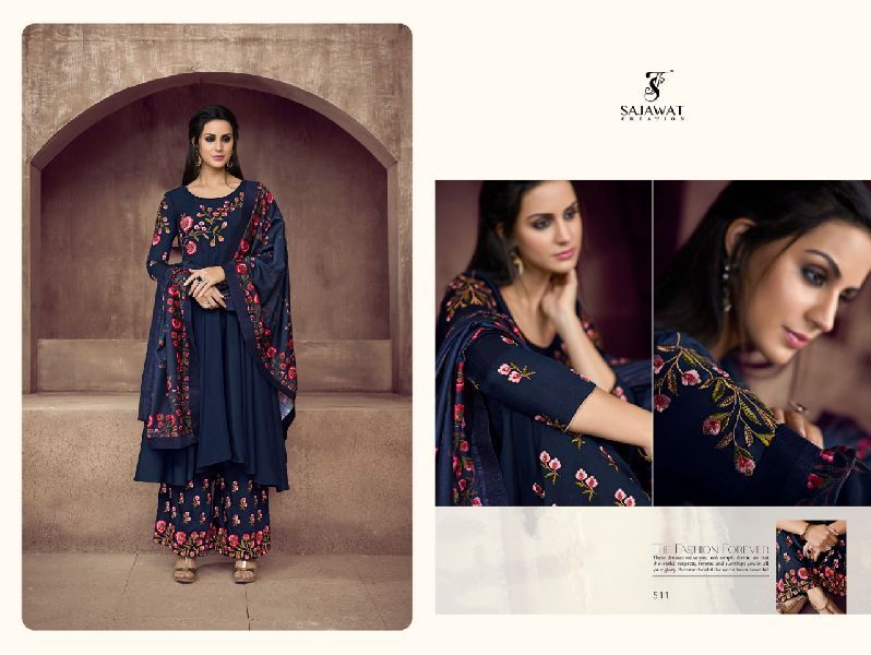 511 Sarthi Vol -2 NX Heavy Maslin Palazzo Suit