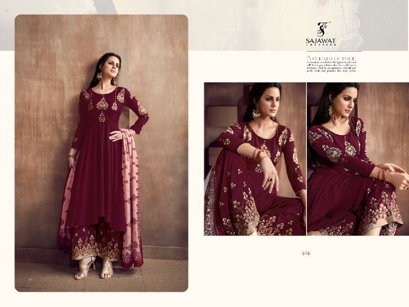 516 Sarthi Vol -2 NX Heavy Maslin Palazzo Suit