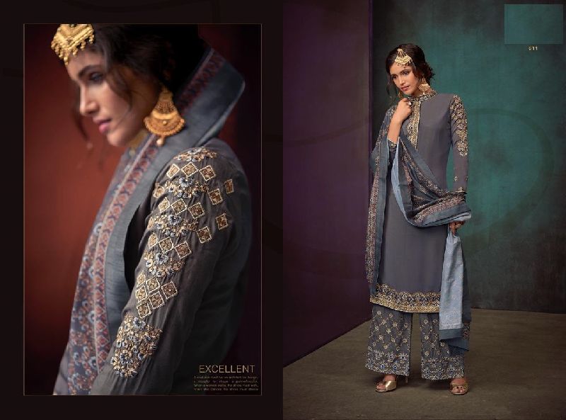 611 Sarthi Vol-3 Heavy Maslin Palazzo Suit