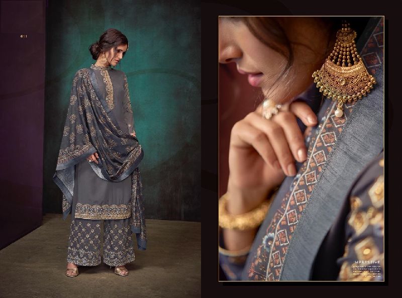 Sarthi Vol-3 Heavy Maslin Palazzo Suit 01