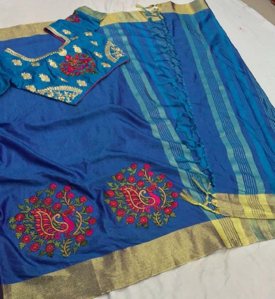 W-1104 Embroidery Work Sarees