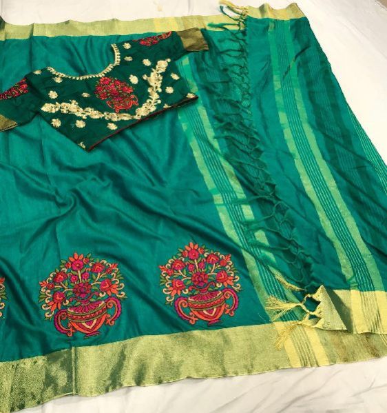 W-1105 Embroidery Work Sarees
