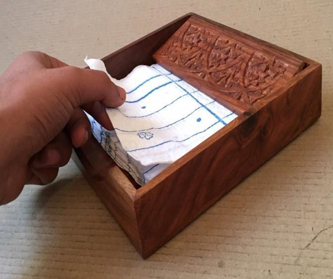 Wooden Tissue Box