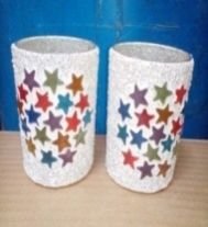 JSE-203 Glass Mosaic T-Light Candle Holder
