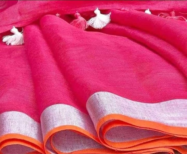 Pure Linen Saree 16