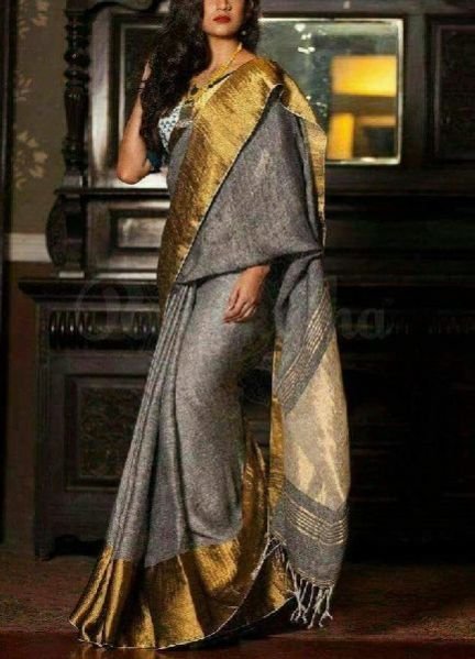 Pure Linen Saree 03