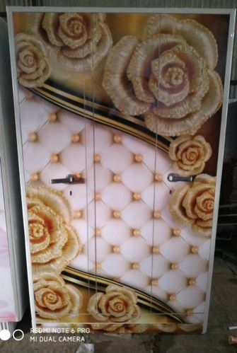 3D Flower Printed Almirah Stickers 01